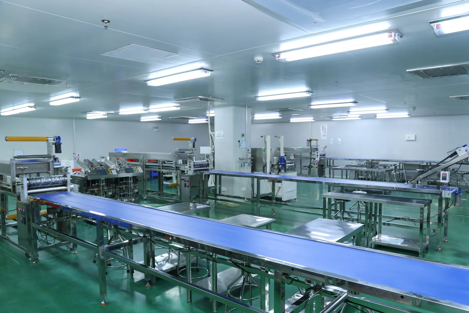Automated filling line on the production floor